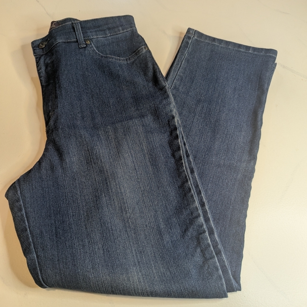 Gloria Vanderbilt Jeans Womens 14 Blue Amanda Cotton Blend - Picture 1 of 11